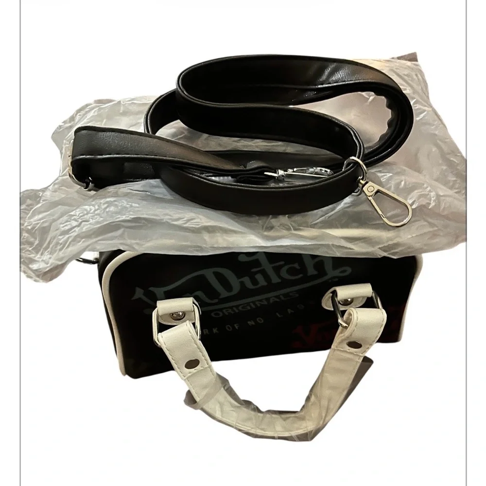 FASHION FAUX LEATHER VON DUTCH GRAFFITI BOWLING BAG - Picture 7 of 15